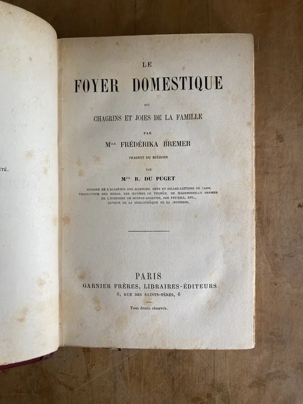 Le foyer domestique - Bremer Frederika (zz1)