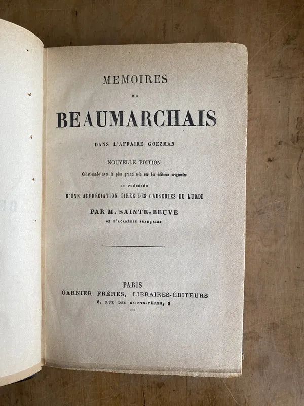 Memoires de Beaumarchais - Beaumarchais (zz1)