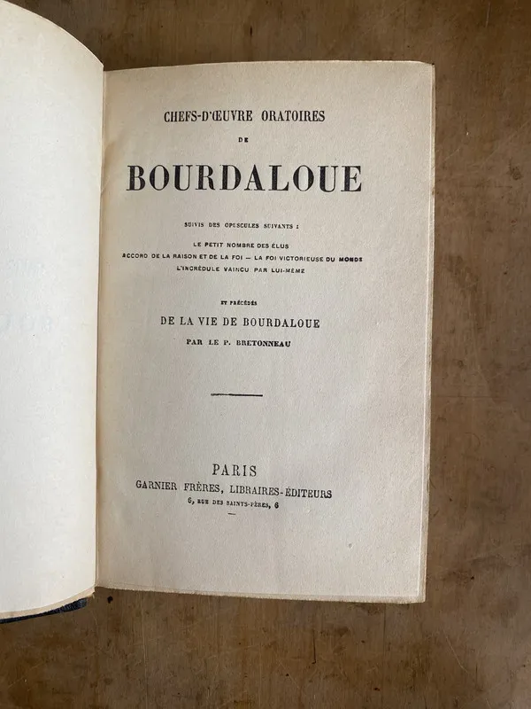 Chefs d Oeuvre oratoires de Bourdaloue - Bourdaloue (zz1)