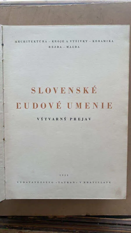 Slovenske L`udove Umenie - Prejav, Vytvarny (L1)