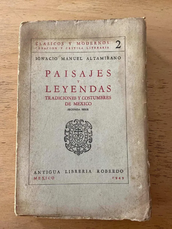 Tapa de Paisajes Y Leyendas - Altamirano, Ignacio Manuel (b6)