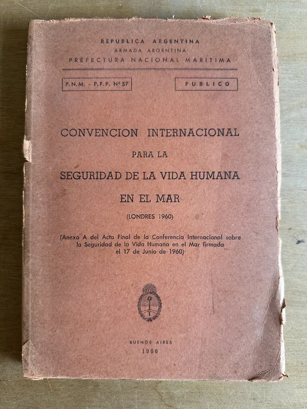 Tapa de Convencion Internacional para la Seguridad en el Mar (2r2)