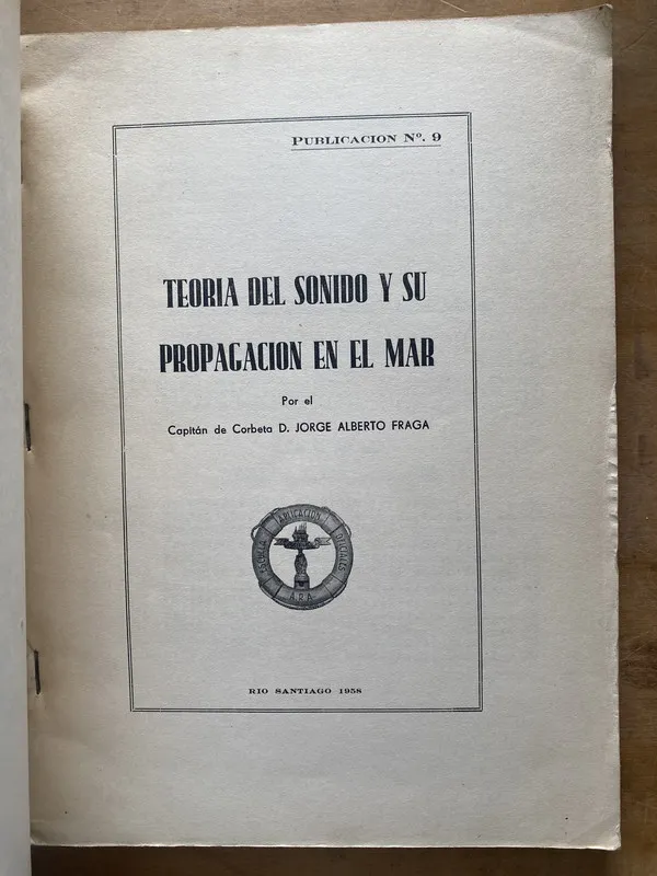 Tapa de Teoria del sonido y su propagacion en el mar - Fraga (LL4)
