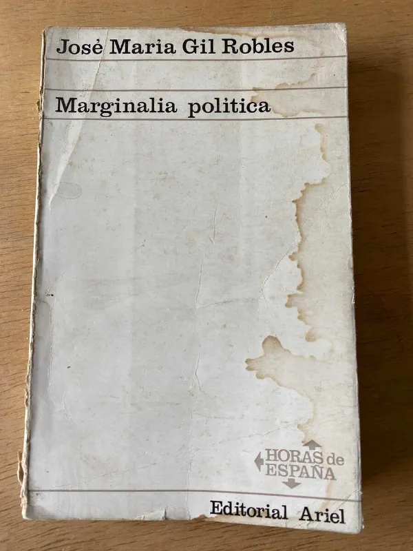 Tapa de Marginalia Política - José María Gil Robles (Y2)