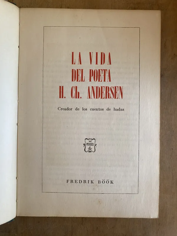 La vida del poeta H. Ch. Andersen - Book Fredrik (bb7)