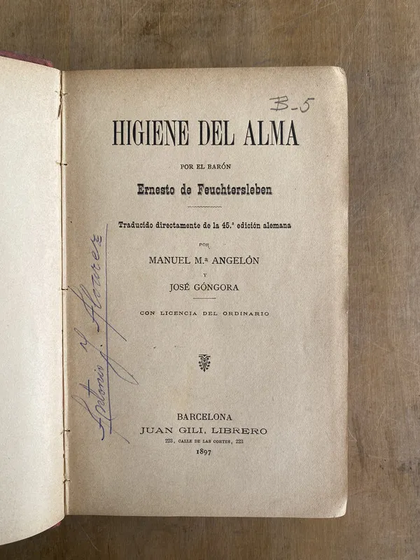 Higiene del alma - De Feuchtersleben Ernesto (q2)