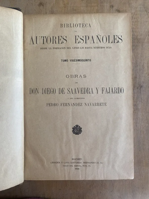 Obras de Don Diego de Saavedra y Fajardo (q6)