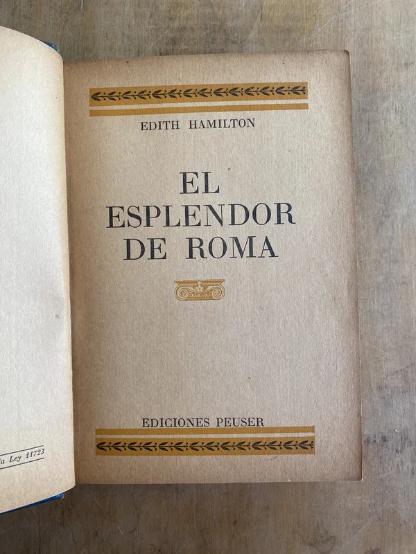 El esplendor de Roma - Hamilton Edith (bb7)