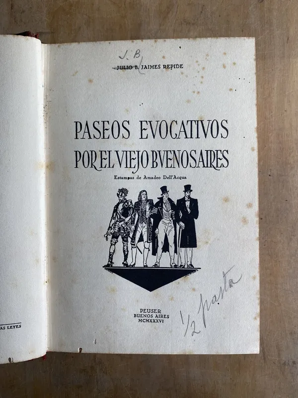 Tapa de Paseos evocativos por el Viejo Buenos Ai- Jaimes Repide (r5