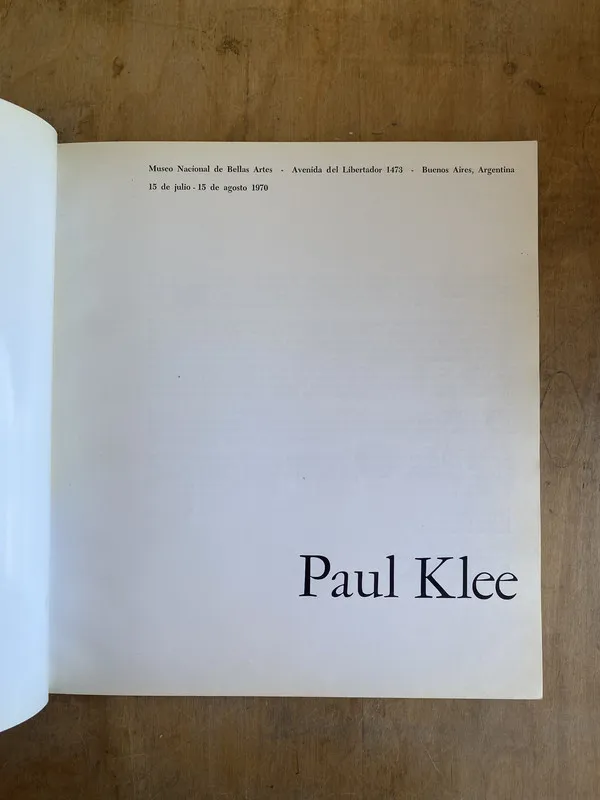 Tapa de 15 de julio - 15 de agosto 1970 - Paul Klee (bb7)