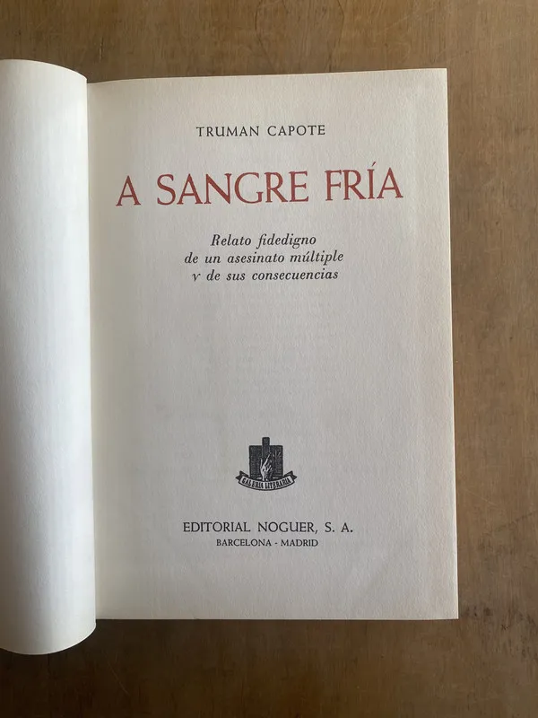 A sangre fria - Truman Capote (u4)