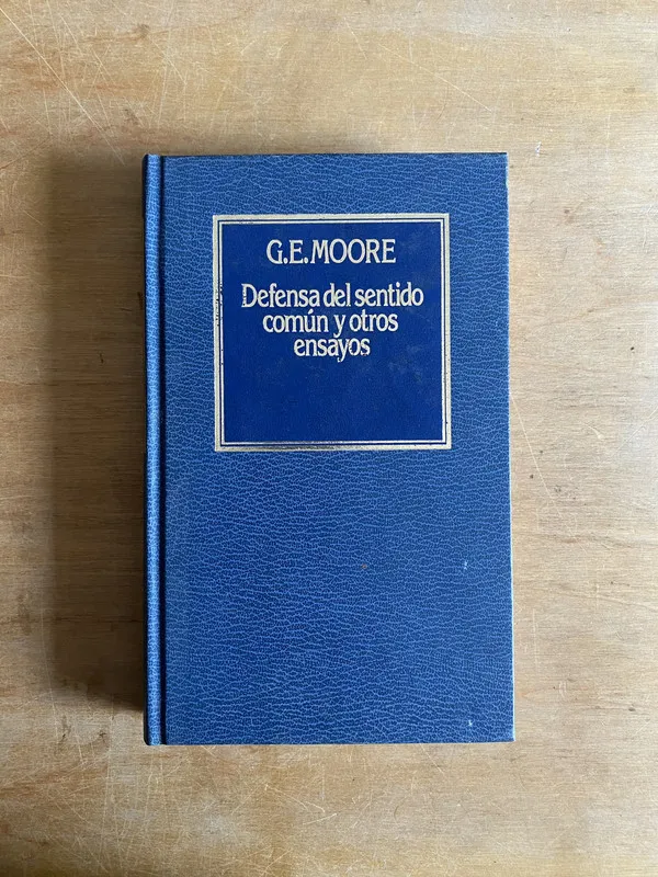 Tapa de Defensa del sentido comun y otros ensayos - Moore (2cf)