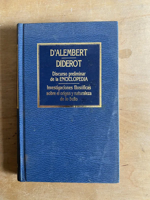 Tapa de Discurso preliminar de la – D'alembert; Diderot (2cf)