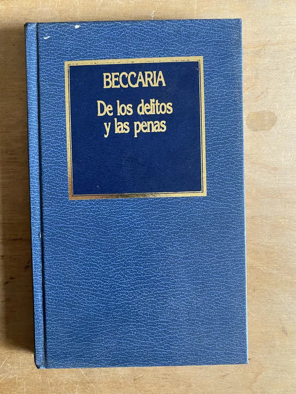 Tapa de De los delitos y las penas - Beccaria (2cf)