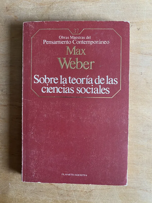 Tapa de Sobre la teoria de las Ciencias Sociales - Weber Max (2cf)