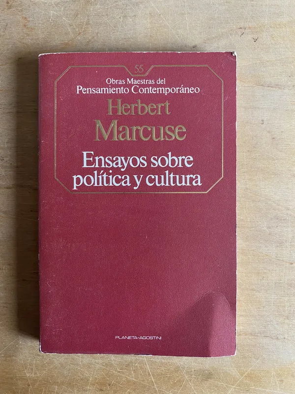 Tapa de Ensayos sobre politica y cultura - Marcuse Herbert (2cf)