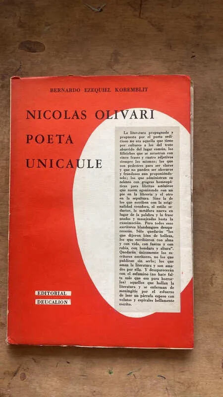 Nicolas Olivari Poeta Unicaule- Koremblit (ff2)
