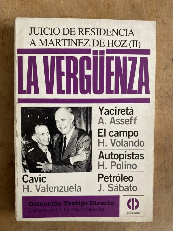 Tapa de Juicio de residencia a Martinez de Hoz (II) La vergüenza -