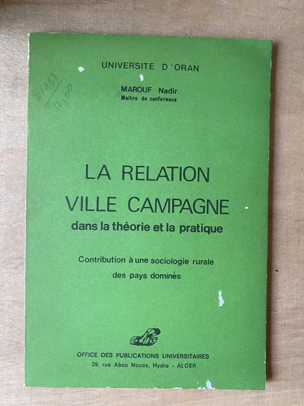 La relation ville campagne dans la theorie et - Marouf (2h5