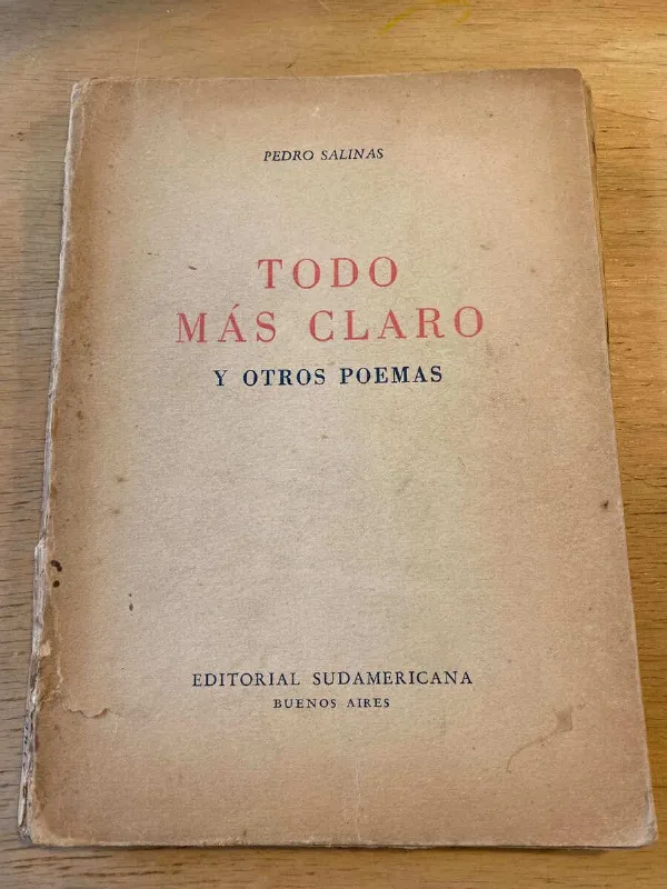 Todo Mas Claro Y Otros Poemas - Salinas, Pedro (v4)