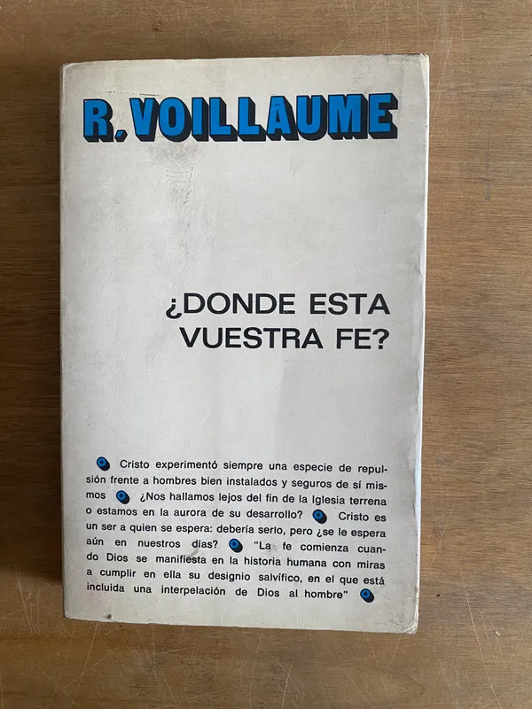 ¿Donde esta vuestra fe? - Voillaume (2j5)