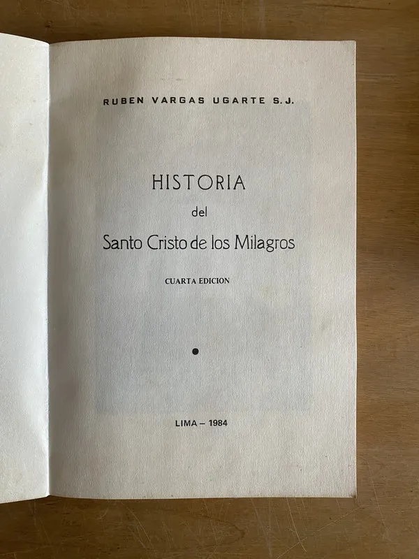 Historia del Santo Cristo de los - Vargas Ugarte (2j7)