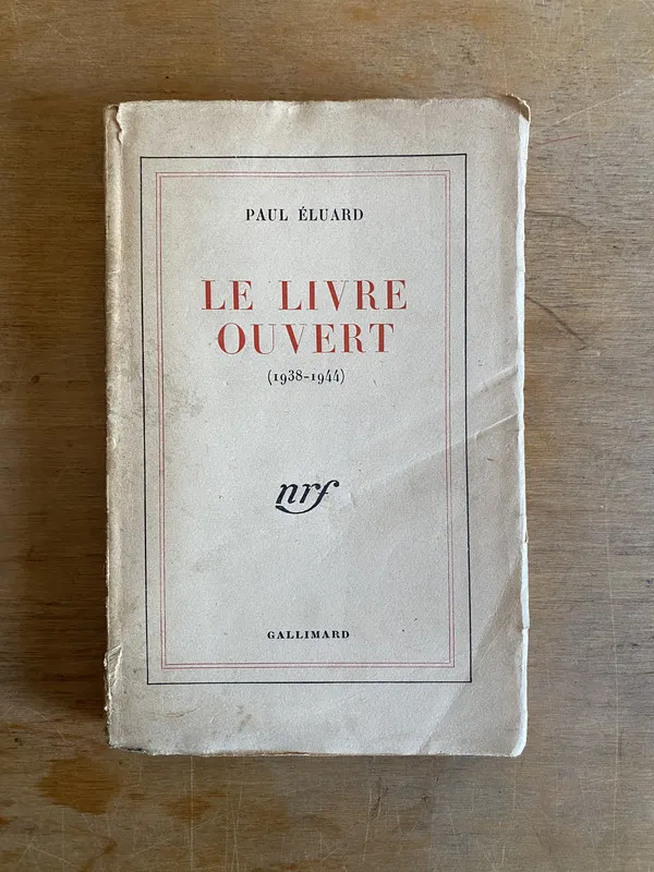Tapa de Le Livre Ouvert (1938-1944) - eluard (2f2)