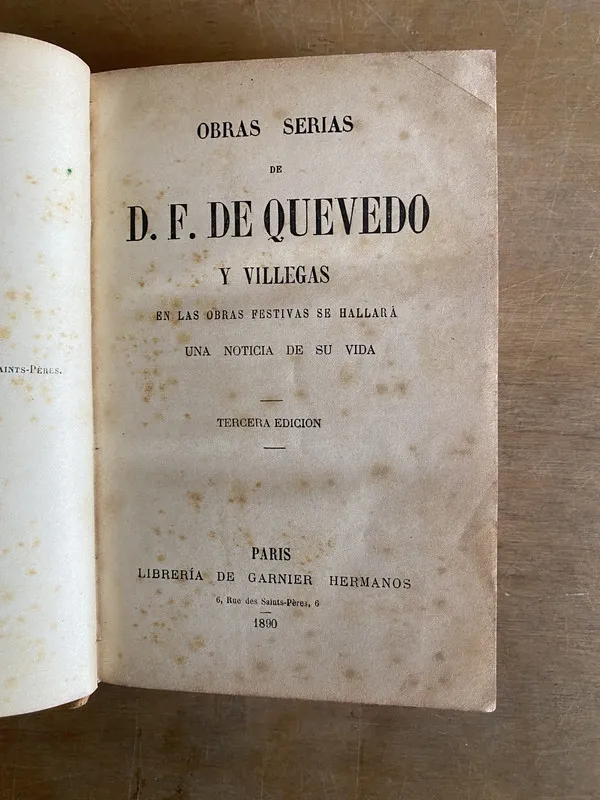 Obras serias - De Quevedo (2 e 6)