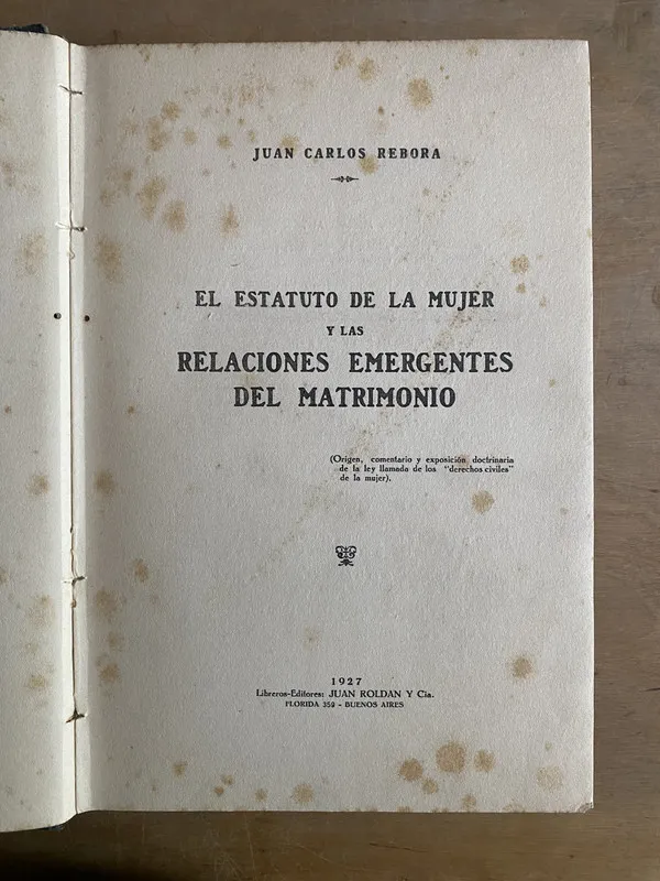 El estatuto de la mujer y las relaciones - Rebora (2 e 6)