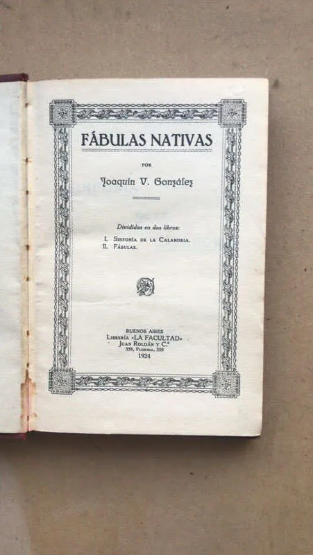 Fabulas Nativas - Gonzalez, Joaquin (t6)