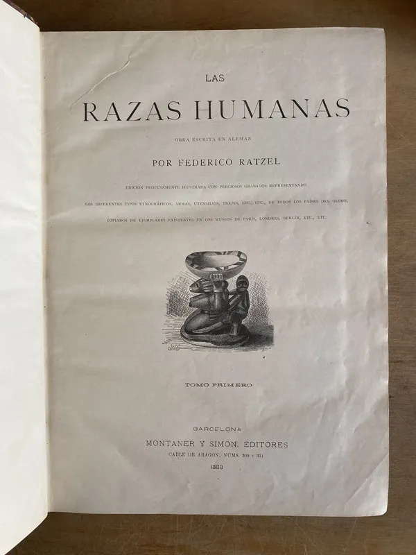 Tapa de Las razas humanas - Ratzel (2b7)