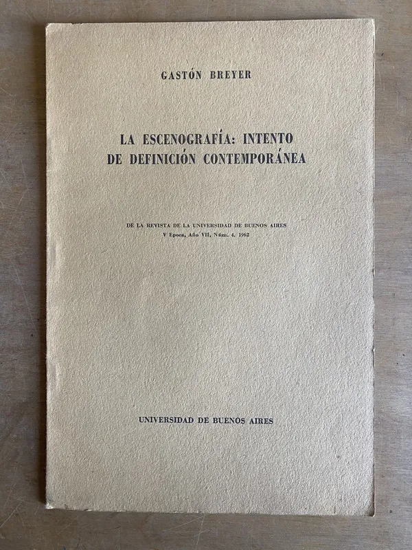 La escenografia: Intento de definicion - Breyer (2b7)