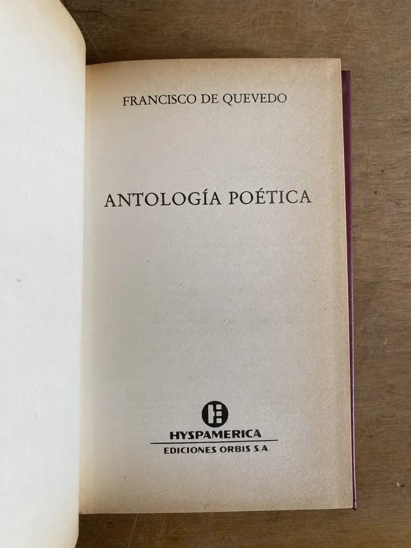 Antologia Poetica - De Quevedo (2d7)