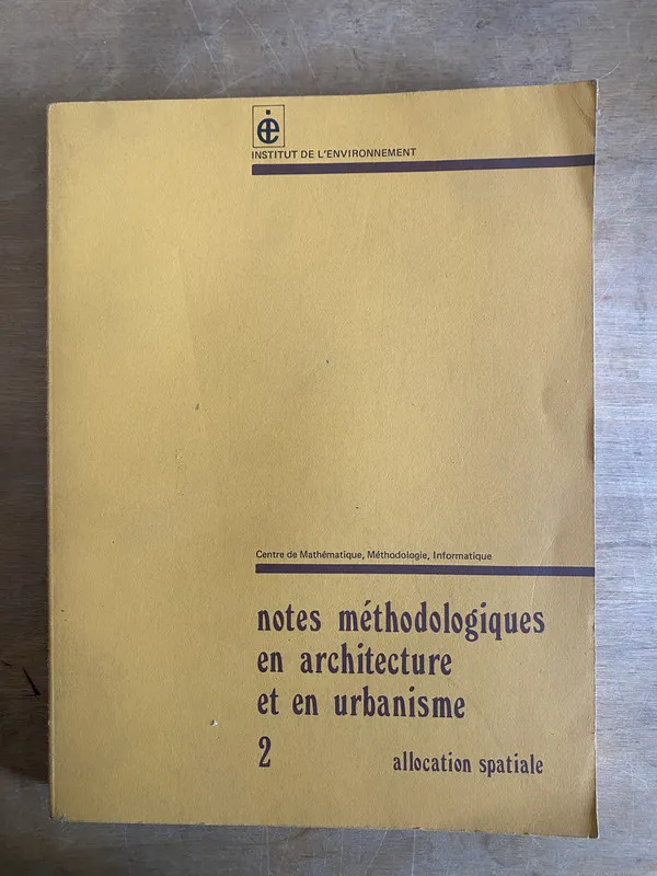 Tapa de Notes methodologiques en architecture et en urbanisme (2n0)