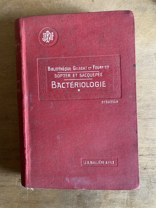 Tapa de Bibliothèque Gilbert et Fournier; Dopter et- Bailliere (2p8
