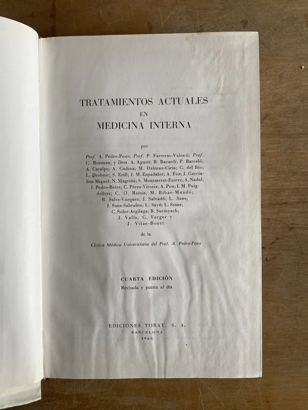 Tapa de Tratamientos actuales en medicina interna - Pedro-Pons (2m8