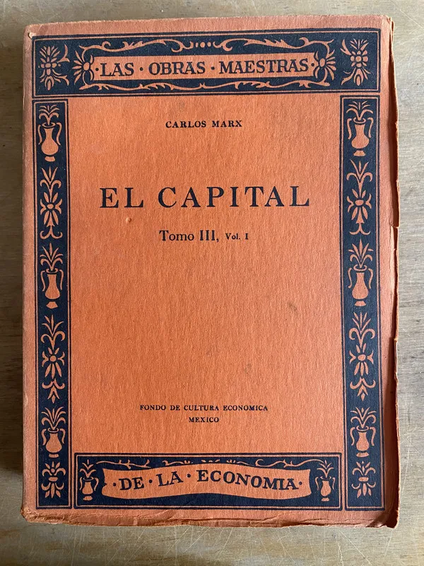 Tapa de El capital. Tomo III vol I - Marx, Carlos (2c6)