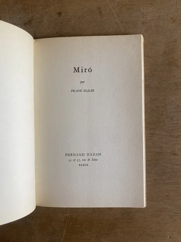 Tapa de Miro - Elgar, Frank (3i5)