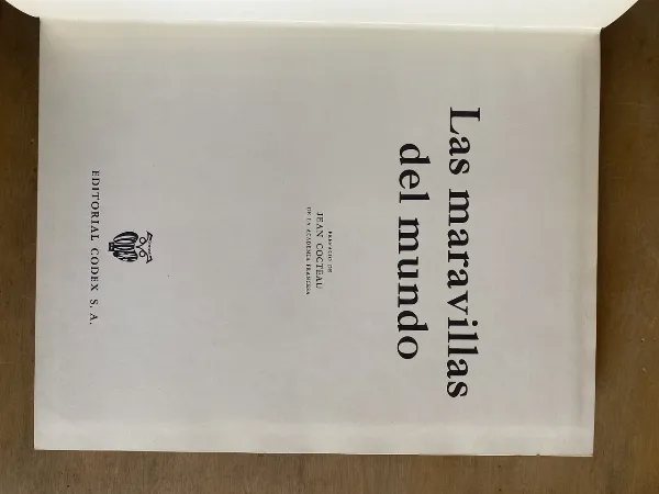 Tapa de Las maravillas del mundo - Cocteau, Jean (2j0)