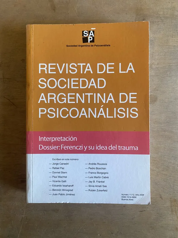 Revista de la sociedad arg de psicoanalisis - Canestri (3c2