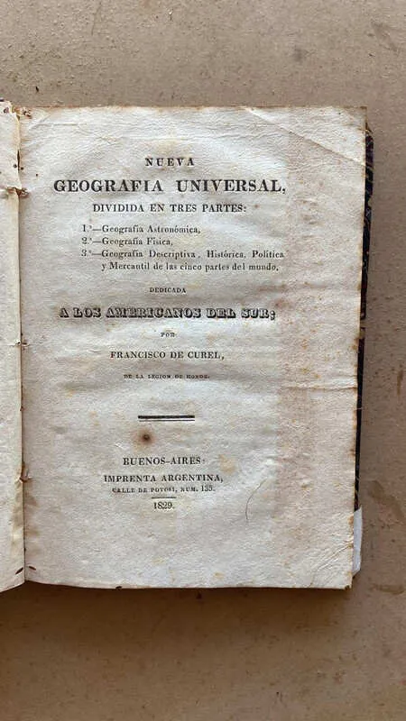 Nueva Geografia Universal Dividida En Tres- De Curel (Ñ4)