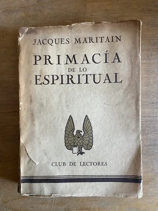 Tapa de Primacia de lo espiritual - Maritain, Jacques (2 e3)
