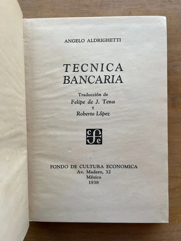 Tecnica bancaria - Aldrighetti, angelo (j6)