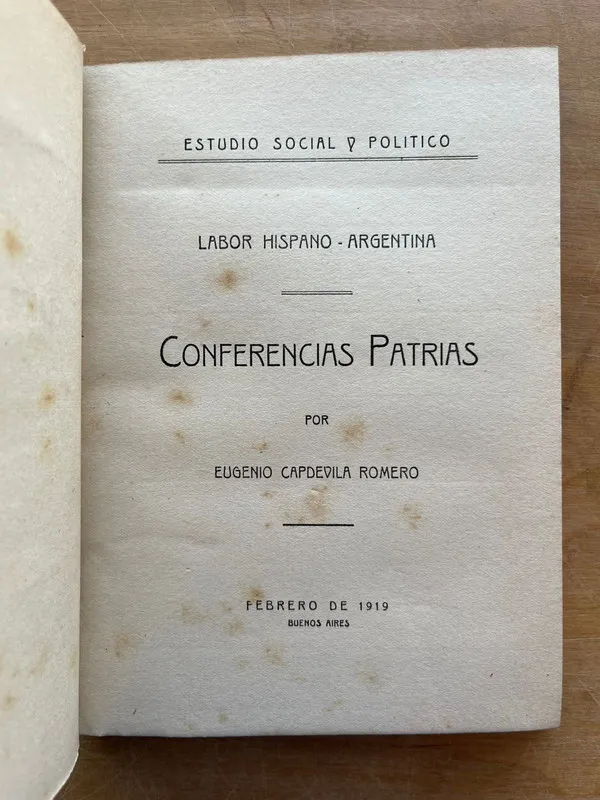 Estudio social y politico - Capdevila Romero, Eugenio (j6)