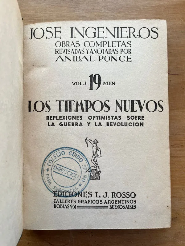 Los tiempos nuevos - Ingenieros, Jose (j6)