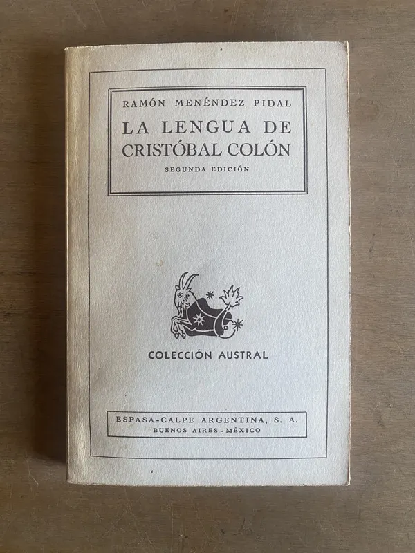 La lengua de Cristobal Colon - Menendez Pidal, Ramon (3k4)