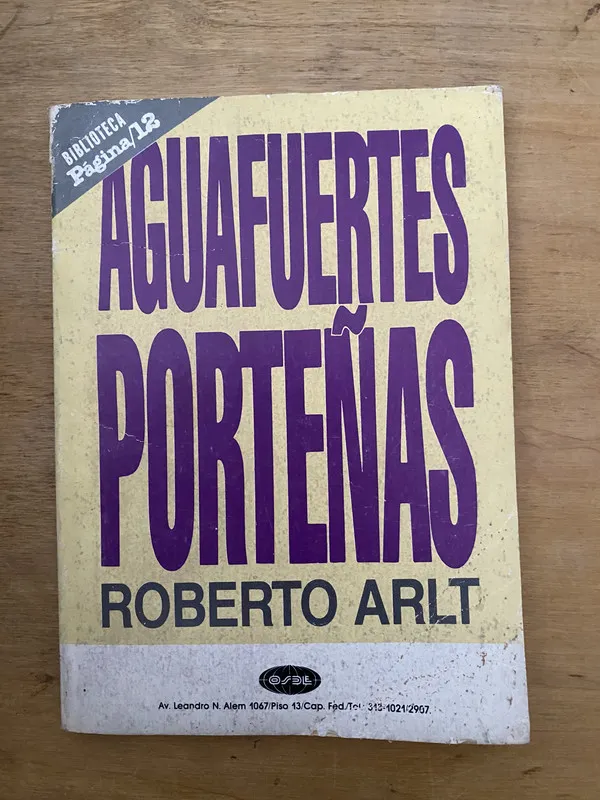 Aguafuertes porteñas - Arlt, Roberto (2cf)