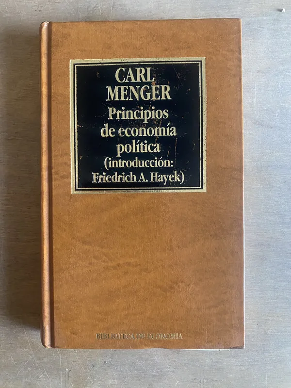 Principios de economia politica - Menger, Carl (2cf)