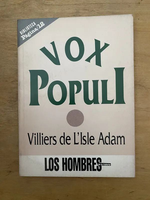 Tapa de Vox populi - Villiers de L'Isle-Adam (2cf)
