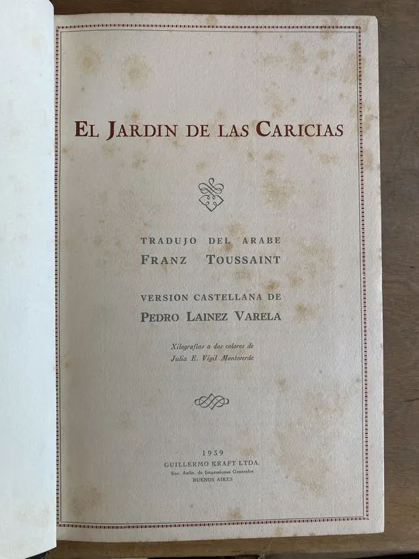 Tapa de El jardin de las caricias - (2j0)